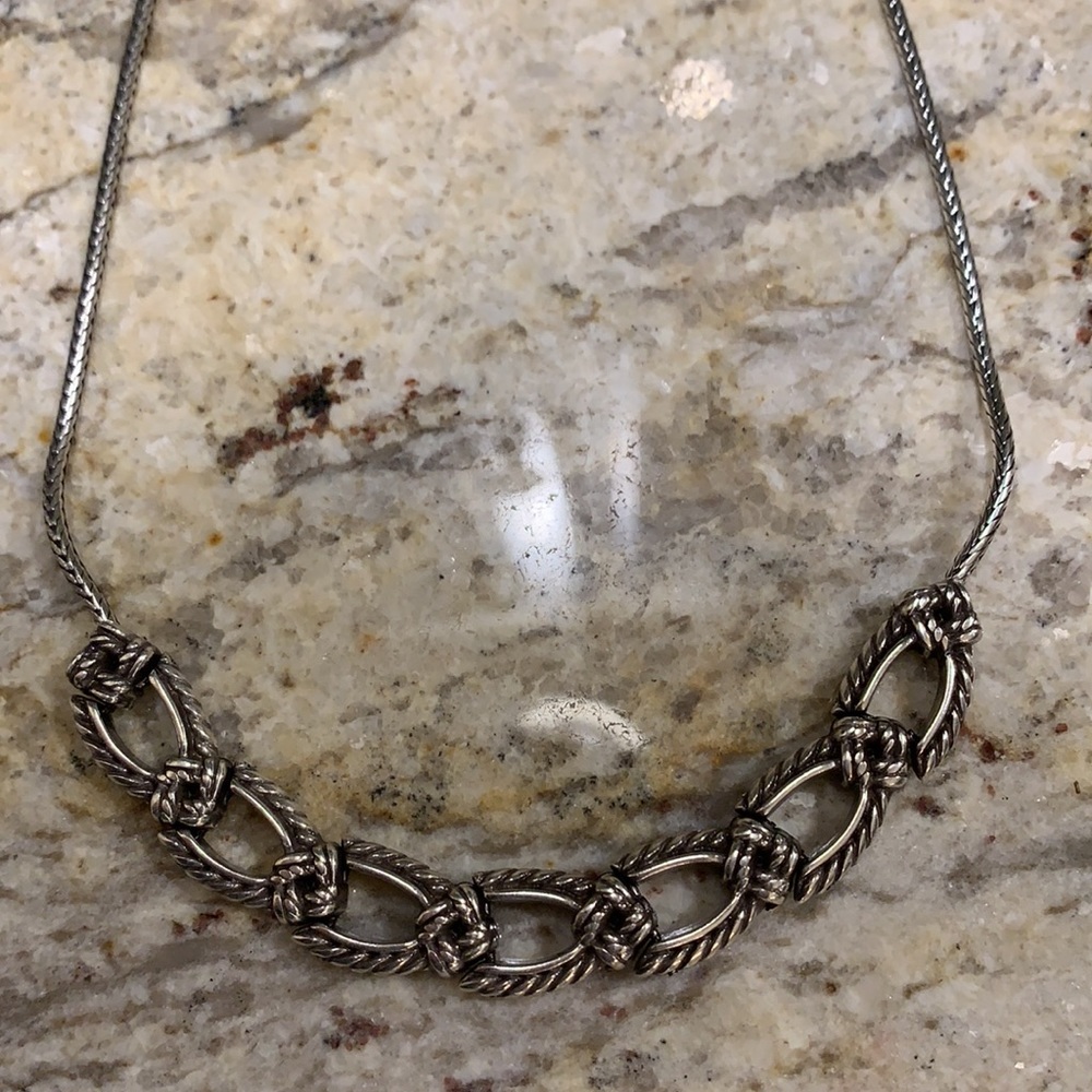 Brighton Interlocking Silver Necklace (Reversible) - image 6